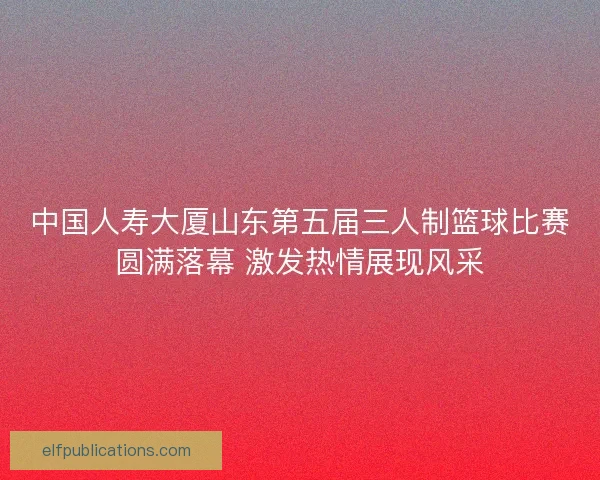 中国人寿大厦山东第五届三人制篮球比赛圆满落幕 激发热情展现风采